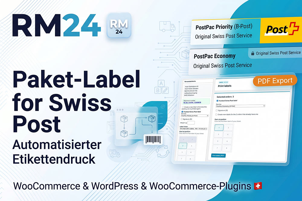 RM24 Paket-Label for Swiss Post