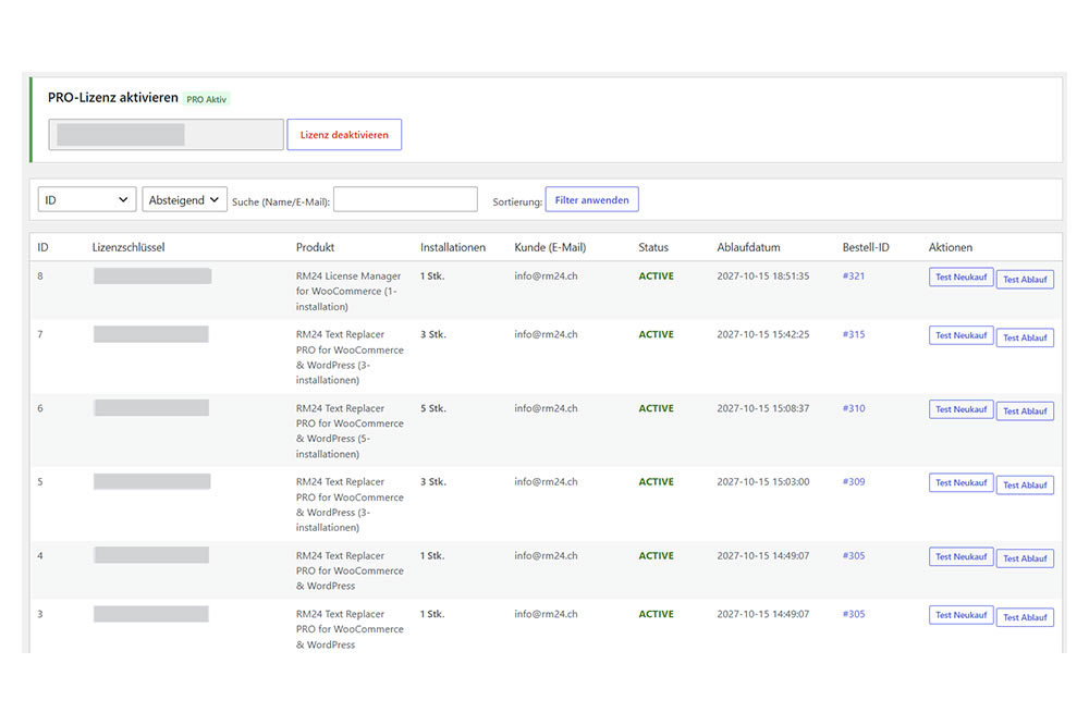 RM24 License Manager for WooCommerce