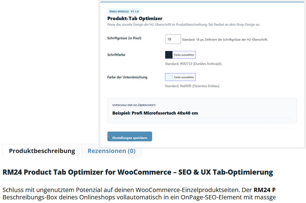 RM24 Product Tab Optimizer for WooCommerce