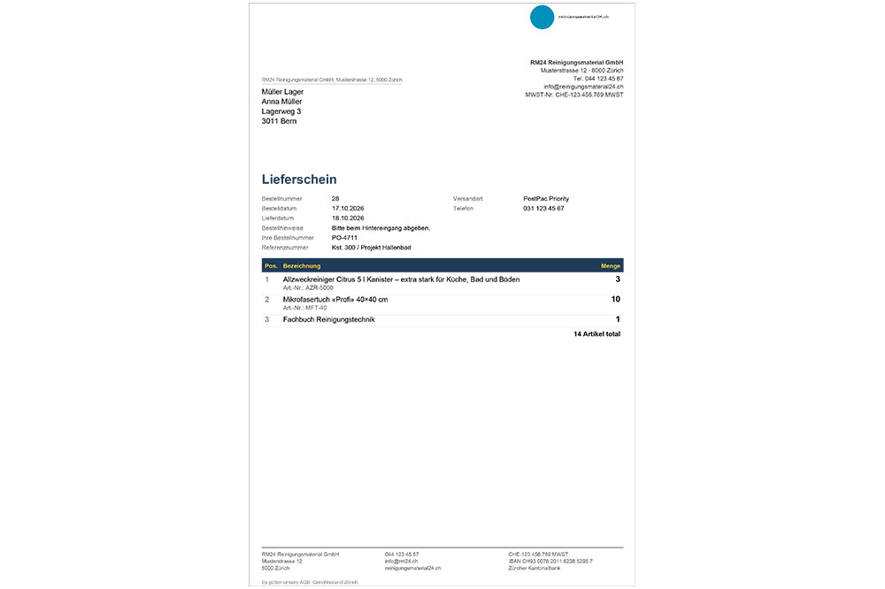 RM24 Swiss Invoices & Delivery Notes for WooCommerce