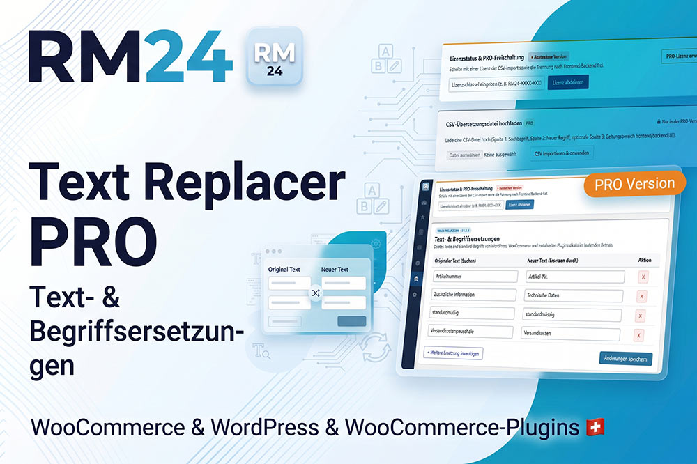 RM24 Text Replacer PRO for WooCommerce & WordPress